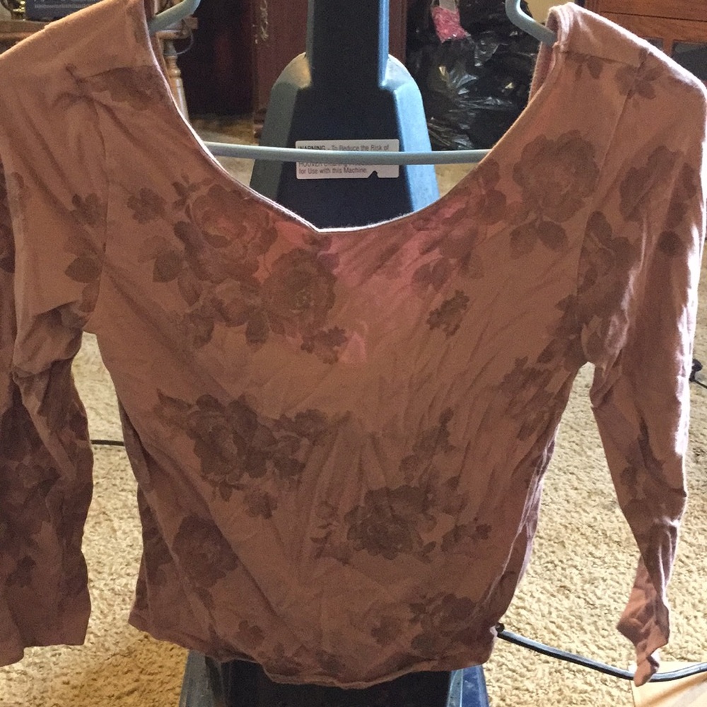 Pink Rose Crop Top American Eagle